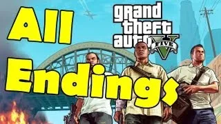 Grand Theft Auto 5 All ENDINGS (Option A, B, and C) Walkthrough Gameplay GTA V GTA 5 All Endings