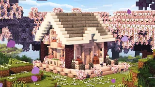 ⚒️ Minecraft | How to Build a Cherry Blossom House 🌸