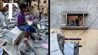 Children describe the moment strikes hit their homes in Rafah