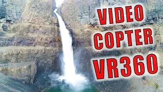 VIDEO 360 COPTER! Панорамное видео 360 с Коптера! Самый высокий водопад России! Водопад р. Канда