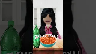 SPICY NOODLES MUKBANG (ofc creds to: @junelldominic)✨ ( #roblox #shorts #mukbang