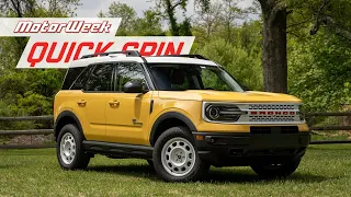 2023 Ford Bronco Sport Heritage Limited | MotorWeek Quick Spin