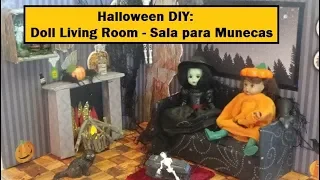 Tutorial de Halloween - Witch Doll Room -  Halloween Doll Room -  Halloween DIY