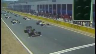 Amazing win of Ayrton Senna over Nigel Mansell in Spain Grand Prix
