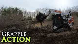 Land Clearing with a Skid Steer & Grapple
