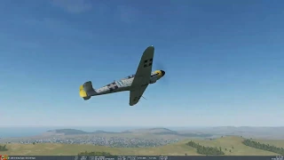 Bf-109 vs P-51 Mustang Dogfight towards the end