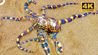 Blue Ringed Octopus: Venom That Can Kill A Human In Minutes! | 4K Animal Documentary