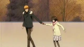 Ichigo and Rukia Ice Skating