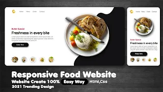 How to Make a Awesome Restaurant Website Using Html & CSS /Create a Responsive Food Website HTML CSS