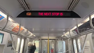 R160 Siemens Q train ride from 14 St-Union Sq to Newkirk Plz