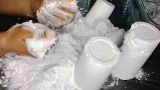 Asmr baking soda so satisfying to smell and play with.  Please subscribe my channel.  TY