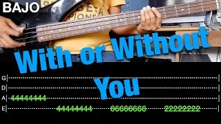 With or Without You - U2 // Video-Guía + Tabs (Bass Cover) || El Richi!