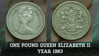 One Pound British 1983 ¦ Queen Elizabeth II