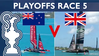 35th America's Cup LV Semi-Final 1 NZL vs. GBR Race 5 | AMERICA'S CUP