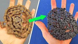 Easy Trick to Remove Rust & Clean your Bike Chain -Jonny DIY