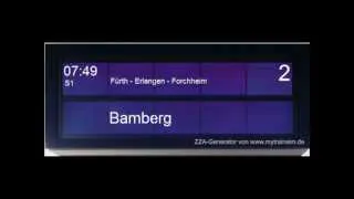 Bahnsteigansage für S1 nach Bamberg