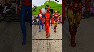 Gta 5 | Baby Kid Calls Deadpool To Save Spider Man and Iron man #shorts #superhero #gta5