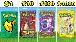 $1 vs $10 vs $100 vs $1000 Pokemon Pack