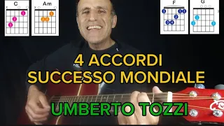 Suonare alla chitarra un successo italiano mondiale con soli 4 accordi che si ripetono Tu di Tozzi