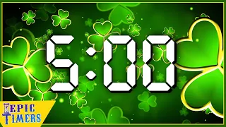 5 Minute St Patrick's day Timer with Irish music & beautiful animation.