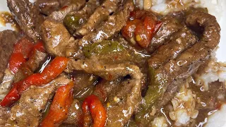 Pepper Steak w/ jasmine rice 💕