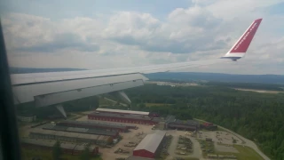 Norwegian airline very good landing in Oslo