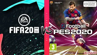 FIFA 20 VS PES 2020 ГЕЙМПЛЕЙ | СРАВНЕНИЕ