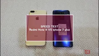 Redmi Note 9 vs Iphone 7 Plus - Speedtest (4K)