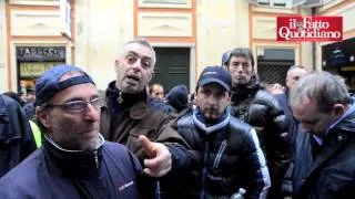 Genova, la protesta degli autisti dell'Amt (trasporti pubblici)