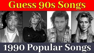 Music Quiz : Guess 90's Most Popular Songs 🏆 | 1990 Songs