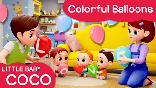 [리틀베이비 코코] Colorful Balloons🎈 | 영어 동요 | 같이 불러요🎶 | 풍선 | 노래해요🎵 | 알록달록 | LittlebabyCoCo