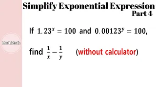 E&L - HOW TO: Simplify the Exponential Expression (Part 4)