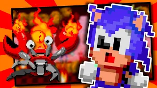 Sonic, but Everything is on FIRE!  (Sonic Rom Hack)