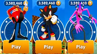 Sonic Dash Racing Game Shadow vs All Boss Eggman vs Zazz - All Characters Unlocked