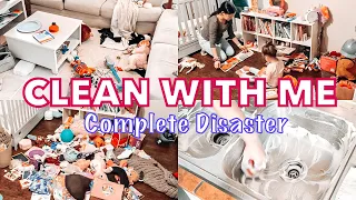 Complete disaster clean with me | extreme cleaning motivation | Mom life clean with me 2022