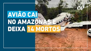 Avião cai no Amazonas e deixa 14 mortos; veja vídeo gravado logo após o acidente