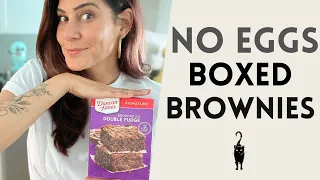 HOW TO MAKE BOX BROWNIES WITHOUT EGGS - Boxed brownie hack for vegan brownie recipe