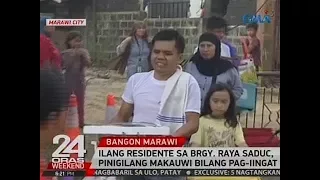 24 Oras: Ilang residente sa Brgy. Raya Saduc, pinigilang makauwi bilang pag-iingat