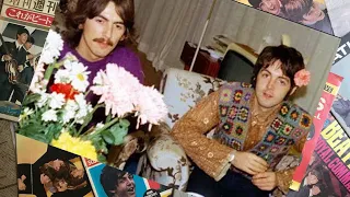 ♫ George Harrison & Paul McCartney in Falsterbo, to meet meditation teacher Marharishi 1967