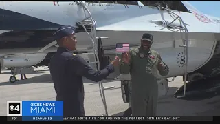 Fort Lauderdale police officer gets to fly in F-16 fighter jet