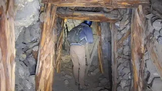 Beautiful Natural Timbering, Colorful Minerals and Artifacts In This Mine - Plus Miner's Cabin