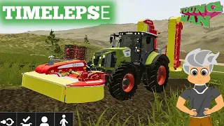 ФАРМИНГ СИМУЛЯТОР 20 ЗАГОТОВКА ТЮКОВ ИЗ ТРАВЫ TIMELEPSE 7 FARMING SIMULATOR 20 FS 20