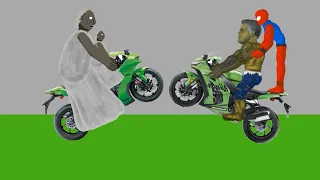 Hulk & Granny Motorcycle Funny Animation - Drawing Cartoons 2