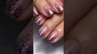 Easy Glitter Fade Gel Nails ✨