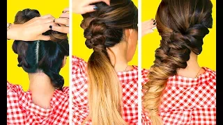 ★ 3 SUMMER HAIRSTYLES 💜 EASY | MAKEUPWEARABLES | BRAIDS & UPDOS
