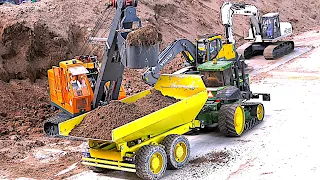 Hard Working RC Construction Vehicles Excavator Trucks Tractor Dozer Dump Truck Wheel Loader Roller