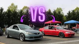 RSX Type S VS Civic EJ1!! Who's Faster at The TRACK!?