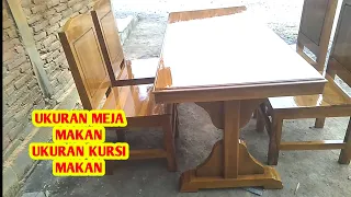 ukuran|membuat | Meja makan |Kursi makan minimalis || 4 kursi ||kayu jati