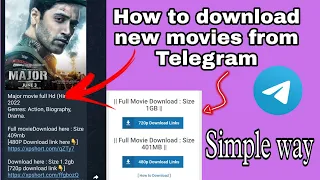 How to Download new movies from telegram // telegram movie download.