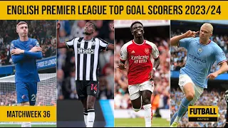 EPL TOP GOALSCORERS - English Premier League Top Goal Scorers 2023/24 | Premier League Matchweek 36